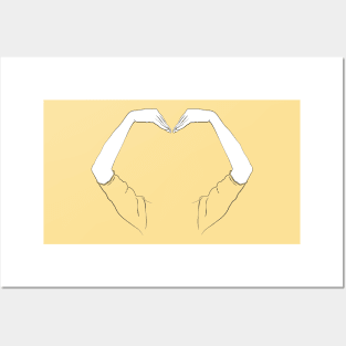 Hand Heart Posters and Art